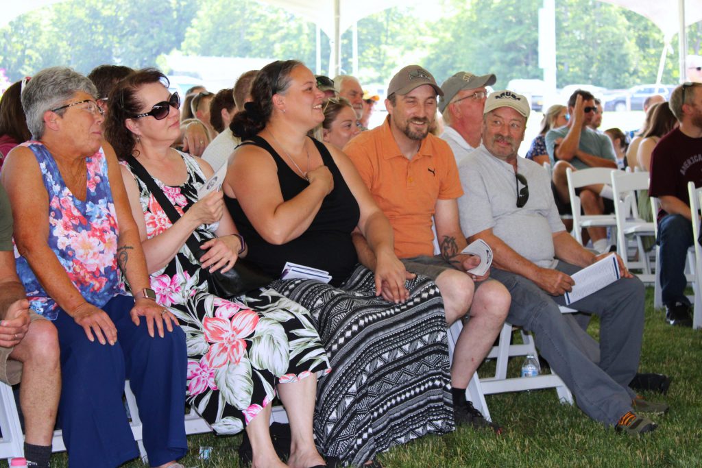 photo of family attending graduation