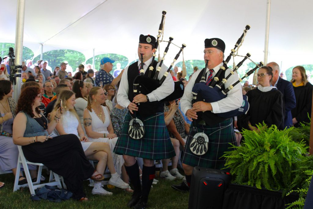 photo of bagpipe players