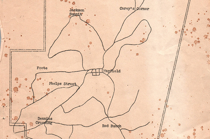 Old map of the district from 1800
